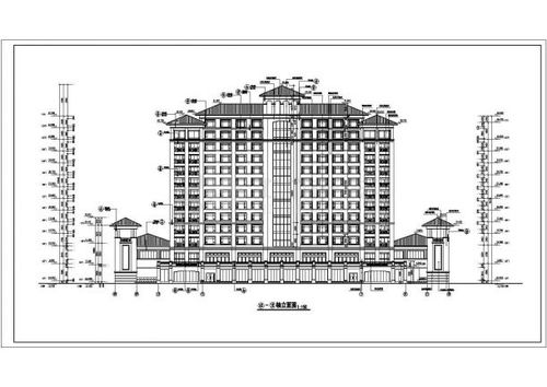 某地13层框剪结构酒店建筑设计施工图
