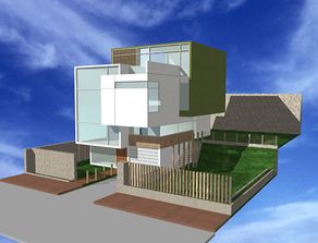 CAD小村镇小康别墅建筑设计CAD施工图带效果图